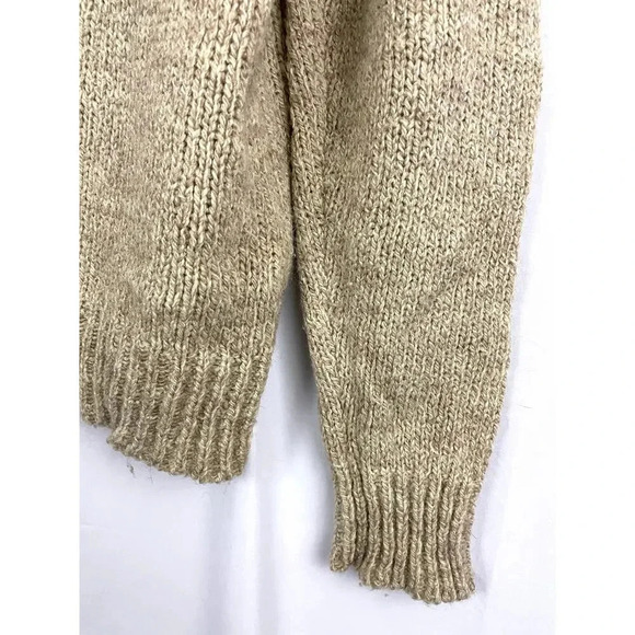 VTG Oak Tree Acrylic Chunky 90s Sweater Men's LARGE Retro Casual V-Neck - Picture 6 of 11